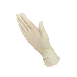 Gants en latex jetables blancs crémeux sans poudre / Gants de travail - Product Image 3