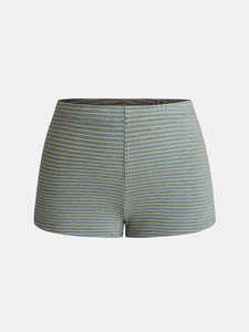 Completo Due Pezzi <span class=keywords><strong>Donna</strong></span> Y2K Abbigliamento Sexy Ragazza <span class=keywords><strong>Donna</strong></span> Set a Righe Tinto in Filo Completo <span class=keywords><strong>Donna</strong></span> con Top Corto in <span class=keywords><strong>Jersey</strong></span> e Pantaloncini - Product Image 5