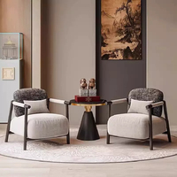 Fauteuil d'appoint moderne en tissu JP avec structure métallique, chaise longue rembourrée pour hall d'hôtel