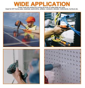 Prix du fabricant <span class=keywords><strong>Rivet</strong></span> aveugle en acier inoxydable 4X6 <span class=keywords><strong>4X8</strong></span> 5X10 5X13 Dôme ouvert Rivets aveugles circulaires et à tête plate en aluminium Pop Rivets - Product Image 6