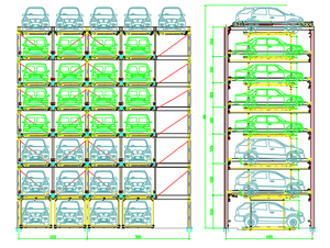 Hệ thống đỗ xe tự động đa cấp lưu trữ xe ô tô hệ thống thang máy - Product Image 6