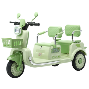 Nueva Motocicleta Eléctrica Triciclo para Niños de 2 Años con Batería de 6.7V, Doble Tracción y 2 Asientos, Gran Venta - Product Image 1