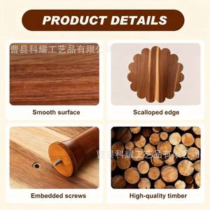 Custom Made Wooden Round Dessert <b>Stand</b> Solid Wood Wedding Cupcake Display Multipurpose Party Tableware 1 <b>Pc</b> - Product Image 5