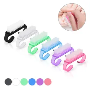 Nail Brushes Soft Remove Dust Nail Art Plastic Cleaning Brush With Handle Gel Polish Manicure Tools