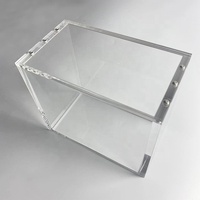 Boîte de présentation en acrylique transparente personnalisée, style moderne, pour boîte de booster ETB, couvercle anti-poussière, haute transparence, boîte de rangement pour boîte d'entraînement d'élite
