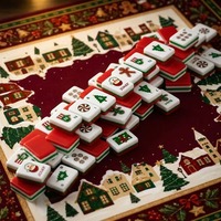 Tuiles de Mahjong en Acrylique 30x23x13mm Motif Arbre de Noël 160 Tuiles - Cadeau de Noël - Acheter le produit