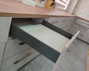 Glissière de tiroir en métal, boîte à fermeture douce, glissière de tiroir à montage <span class=keywords><strong>sous</strong></span> plan, rail fin, armoire de cuisine, glissière de tiroir en métal à fermeture douce - Product Image 6