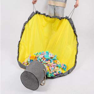 Nuevo juguete infantil: Cubo de almacenamiento grande de tela para bloques de construcción, bolsa de almacenamiento con cordón de alta resistencia - Product Image 3