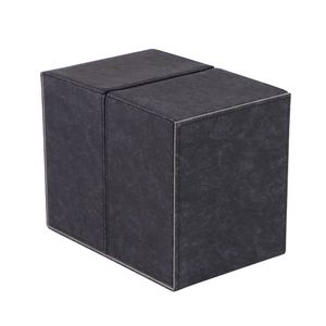 Boîte de rangement pour cartes en cuir PU, coins carrés, résistante à l'eau, étui portable pour cartes à collectionner - Product Image 4