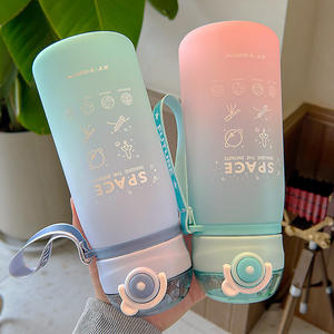 Vaso portátil de plástico tipo pajita con tapa de rebote para graduación, para beber directamente, ecológico, práctico para estudiantes y parejas. - Product Image 3