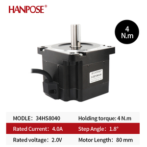 Mô-tơ bước <span class=keywords><strong>Nema</strong></span> 34 34hs8040, mô-tơ máy may, mô-tơ DC mô-men xoắn cao 4N.M, chiều dài 4, mô-men xoắn cho máy in 3D, thiết bị màn hình - Product Image 2