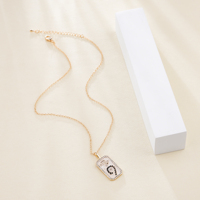 Mode acier inoxydable 2025 cristal Zircon Tarot carte or rempli zodiaque bijoux en gros zodiaque 18K colliers pour femmes