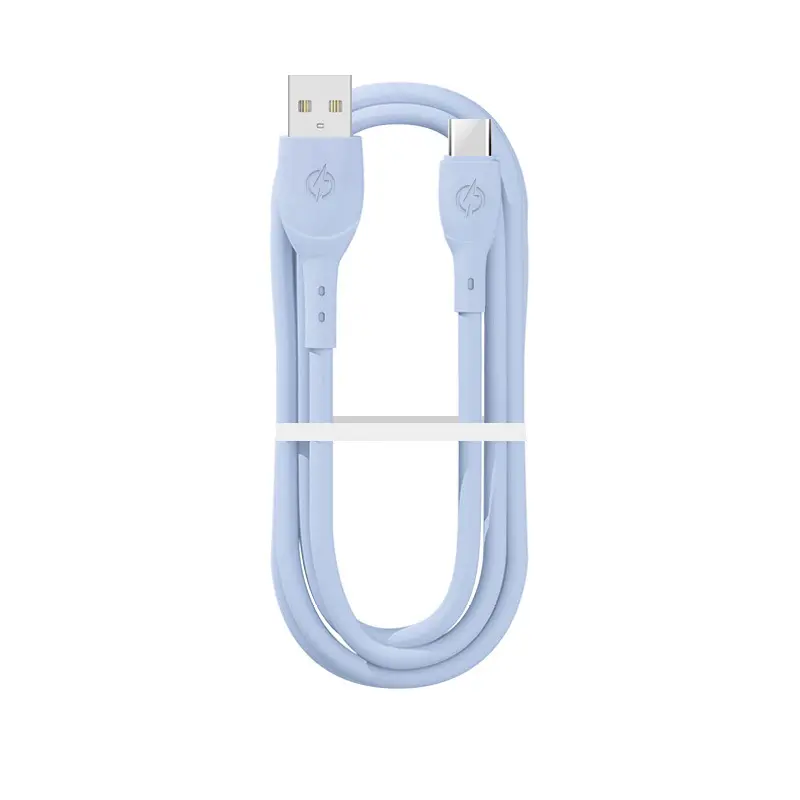 3A Liquid Silicone Macaroon Cable USB To Type C USB Charger Cord Fast Charging Data Cable For Samsung Huawei Oppo