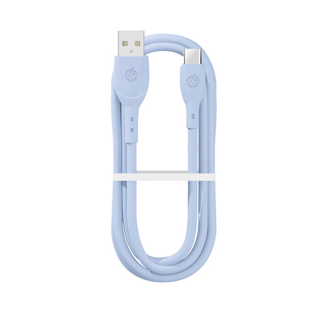 3A Liquid Silicone Macaroon Cable USB to Type C USB Charger Cord Fast Charging Data Cable for Samsung Huawei Oppo