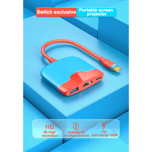 Station d'accueil de jeu 3 en 1 <span class=keywords><strong>Switch</strong></span> Adaptateur Usbc vers <span class=keywords><strong>Hdmi</strong></span> Hub <span class=keywords><strong>Usb</strong></span> <span class=keywords><strong>C</strong></span> de projection 4k Hd avec alimentation Pd Adaptateur <span class=keywords><strong>Hdmi</strong></span> - Product Image 2