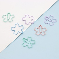 Pince à papier en métal motif fleur de cerisier 28 mm – Accessoire de bureau au design mignon pour étudiants et supports de documents
