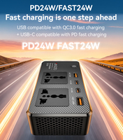 Convertisseur de courant pour voiture Yesido VC07 12V vers 200V avec interrupteur indépendant, protections multiples, USB QC3.0 + Type-C PD, charge rapide 200W