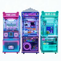 Mini borne d'arcade à grue avec distributeur de bonbons en spirale, boîte à récompenses, compartiment pour billets et fonction de capture de prix