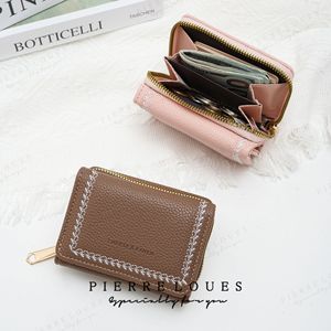 Pierre Loues Women's Tri-Fold <b>Wallet</b> Pink Apricot RFID Blocking <b>Card</b> <b>Holder</b> Compact Lightweight Everyday Use - Product Image 3