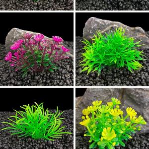 Acquario di pesce paesaggio di simulazione di plastica piante acquatiche fiori artificiali erba alghe acquario in miniatura paesaggio piante - Product Image 4