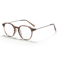 Nouvelles montures de lunettes rétro TR90 CX 2026 unisexe à motif géométrique hexagonal pour usage quotidien, verres unis anti-lumière bleue