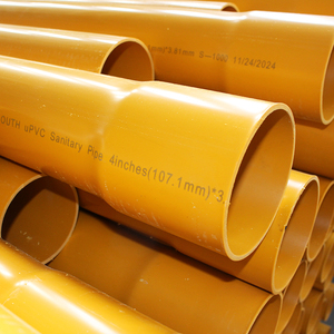 Tuyau en mousse PVC orange DrainPro 160 mm, longueur 6 m, épaisseur 3 mm, raccordement par solvant, marque Goldfinch, pour drainage à haut débit - Product Image 5