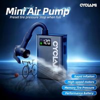 CYCLAMI Max 120PSI E1 Pompe à Air pour Vélo Électrique Portable Petite Pompe à Pneu avec Jauge Compatible avec les Valves Presta & Schrader