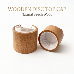 Tapa de Disco de Madera Personalizada con Logotipo WeWood de Vietnam, Funda de Madera de Haya Natural, Tapa a Presión para Dispensador de Líquidos, Envase Cosmético - Product Image 1