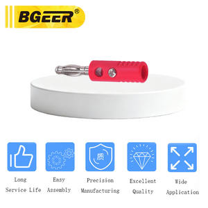 Conector <span class=keywords><strong>Banana</strong></span> de 4mm, Adaptador de Teste de Nylon Revestido de Cobre Niquelado, Terminal de Alto-falante Amplificador Sem Solda - Product Image 3