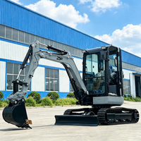 Mini Excavator Laris Manis 2 Ton 3.5 Ton Euro 5 CE EPA Mesin Mini Crawler Excavator 1 Ton Excavator Pertanian dengan Kabin