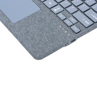 Keyboard Nirkabel Model Gunting Ukuran Penuh untuk Surface Pro 8/9/X/10/11, Touchpad Ultra Tipis, RGB Backlit, USB Type-C