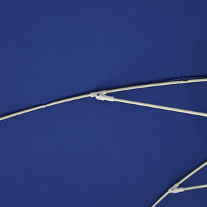 2M UV50+ Protection Steel Beach Umbrellas 180G Polyester 8 Fiberglass Ribs Hand Push <strong>Parasols</strong> Tilt Function <strong>Table</strong> &amp; Glass Holder - Product Image 4