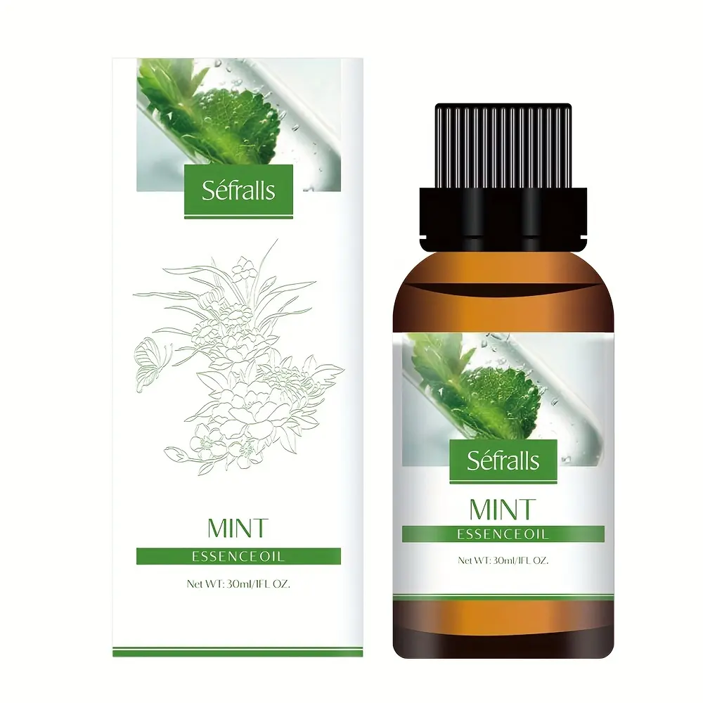 Label pribadi minyak esensial Mint kustom ekstrak tanaman bening minyak dasar penyegar minyak pijat kepala minyak pengeruk tubuh wajah