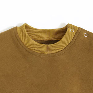 Precios baratos al por mayor 100% algodón primavera otoño manga larga Color sólido ropa infantil con botón a presión bebé invierno mameluco - Product Image 4