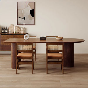 Table à manger en bois massif moderne et simple avec chaise pour restaurant à utiliser pour les petits appartements - Product Image 4