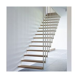 PRIMA Escalera flotante Elegante Escaleras modernas Escalera Barandilla de vidrio Diseño Mejor Salestairs Piedra - Product Image 2