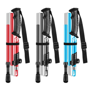 Aluminum Alloy Trekking Poles Folding 5 Section Non Slip Hiking Poles Outdoor Walking Sticks Lightweight Durable Mountain - Product Image 1