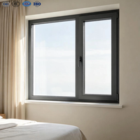 Ventana Abatible de Aluminio Personalizada con Rejillas y Pantalla, Vidrio Templado Doble, Ventanas Abatibles y Giratorias