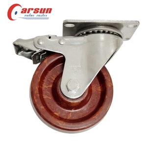 Industrie rollen für Hoch temperatur 3/4/5 Zoll Stahl <span class=keywords><strong>Nylon</strong></span> Metall Schwenk bremse Starres Sicherungs rad <span class=keywords><strong>100mm</strong></span> OEM Anpassbar