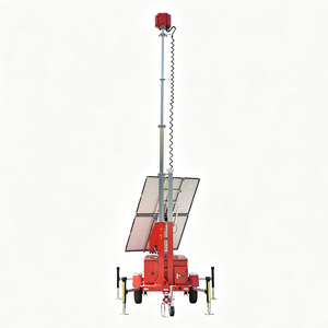 Tour de remorque CCTV à énergie solaire UNIV Mobile 2 panneaux pour la <span class=keywords><strong>surveillance</strong></span> - Product Image 4