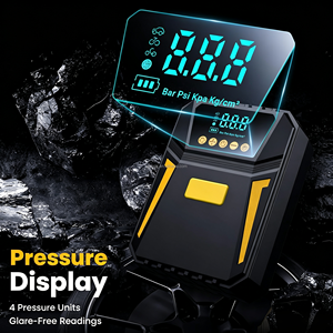 Pompe à air électrique portable AM6 150 PSI avec affichage personnalisé de la pression des pneus, gonfleur de pneus 10 bars pour <span class=keywords><strong>VTT</strong></span> et vélo de route FV AV - Product Image 6