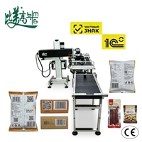 Machine de marquage laser haute vitesse pour la date de production et les marques de brevet, pour l'emballage de snacks, ligne de production d'emballages souples pour snacks