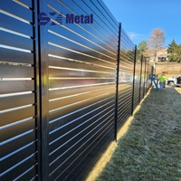 Panneaux de clôture à lames horizontales en aluminium, modernes, écologiques, imperméables, pour jardin, 6 pieds, design nature pour maisons