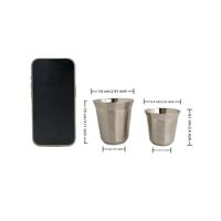 Tasses à expresso classiques en acier inoxydable de 5,5 oz, à double paroi, isolées sous vide, écologiques, sans BPA, avec couvercle, maintien au chaud pendant 6 heures