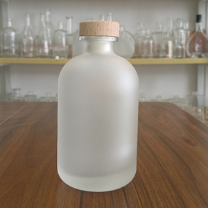 Cao cấp Rỗng Xi lanh rượu rượu 500ml Frosted Glass Vodka Chai 100ml 250ml 375ml rượu vang chai thủy tinh bán buôn - Product Image 5