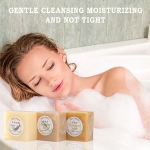 Premium Handcrafted 110G <span class=keywords><strong>Papaya</strong></span> Leche de cabra Limpieza suave Cara y cuerpo Hidratante Jabón sólido Anti acné Barra de jabón de cúrcuma - Product Image 4