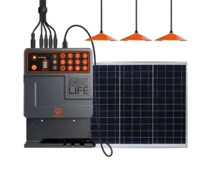 JUA Energy Pay As You Go Solar Energy Power System Small DC Solar Generator All In One Mini Solar Home Kit for Light Charging