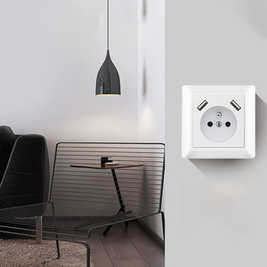 Leishen phong cách Châu Âu hai-in-một Vòng ổ Cắm Cổng <span class=keywords><strong>USB</strong></span> kép đầy màu sắc CE ROHS được liệt kê <span class=keywords><strong>EU</strong></span> tiêu chuẩn Đức <span class=keywords><strong>USB</strong></span> tường ổ cắm dualusb - Product Image 5