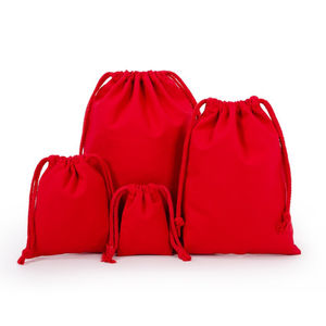 Bolsa con cordón de lona ecológica al por mayor de fábrica, bolsa con cordón de algodón personalizada - Product Image 4