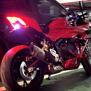 Soporte de matrícula trasero plegable para motocicleta QJ 600RS 800 con luz LED opcional, modificado y convertido, soporte de matrícula trasero <span class=keywords><strong>corto</strong></span> - Product Image 3